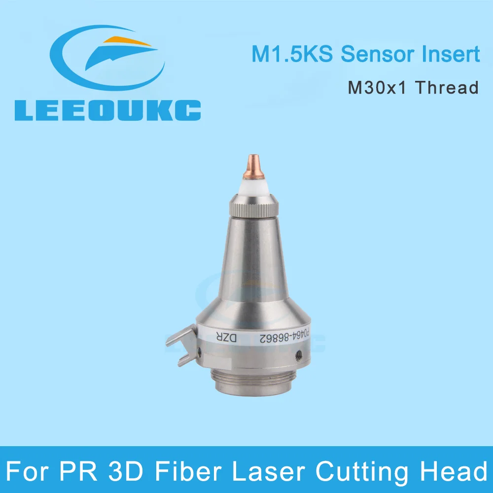 

LEEOUKC Fiber Laser Nozzle Connector TRA SE M1.5 KS Sensor Insert Reference P0491-110-00001 For PR 3D Laser Cutting Head