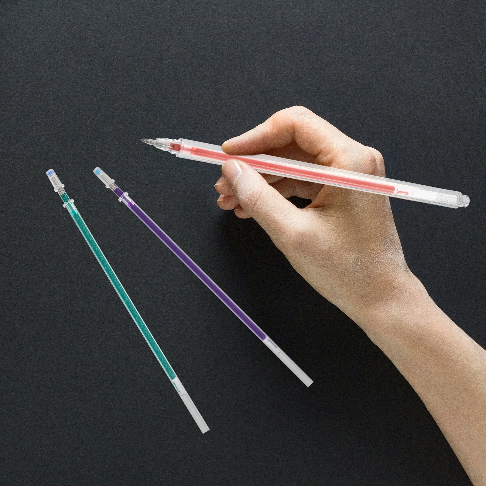 

12 Pcs Gel Pen Glitter Refill Plastic Highlighters Pastel Decorative Refills