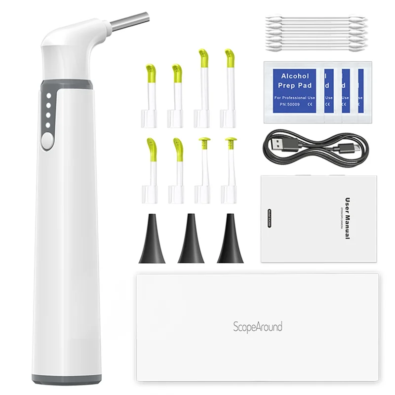 ABMO  SA39W WIFI Visual Otoscope Ear Endoscope Camera Ear Wax Cleaner Camera for Ears Nose Dental Support IOS Android