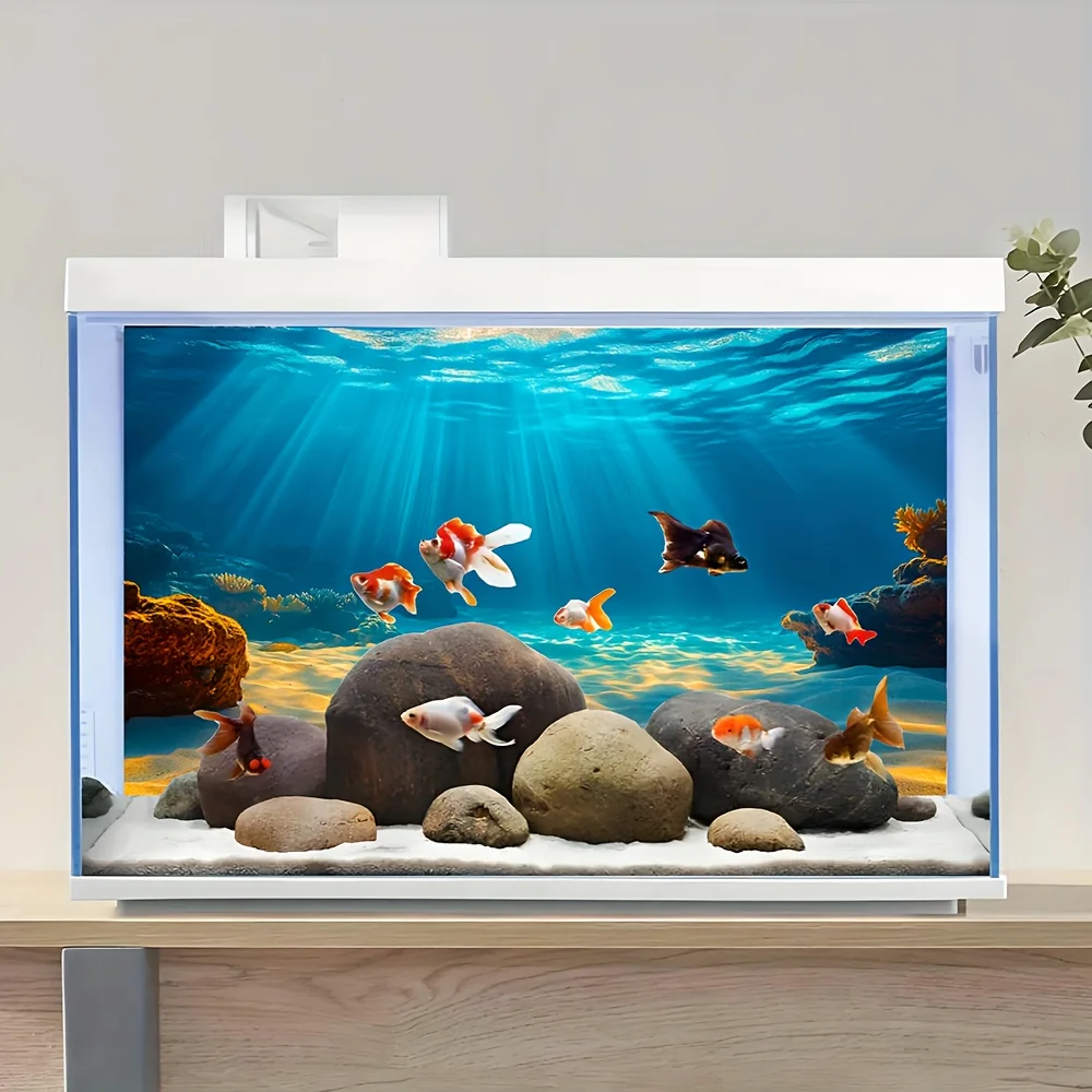 Sunshine Beach, Aquarium-Hintergrundtapete, Aquarium-Aufkleber, geeignet für Aquarien, Aquarien, High Definition – Detail 6
