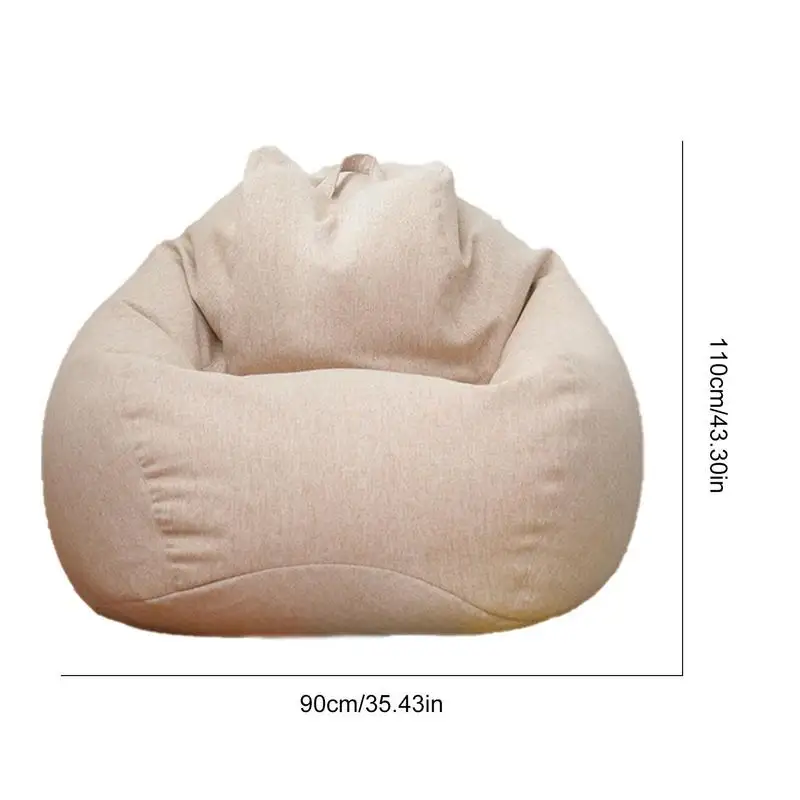 Lazy Sofas Cover Large Bean Bag Cover Without Filler Breathable Adult Child Tatami Living Room Decorative Cover image 6