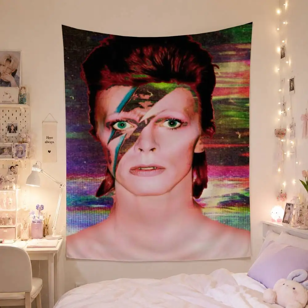 D-David Singer B- Bowies Flag Digital Printing Banner for Garage Wall Out Door Decoration