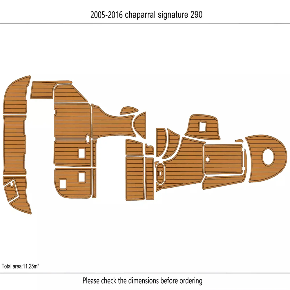 

2005-2016 Chaparral 290 Платформа для плавания в кабине BOW1/4 дюйма 6 мм из пенопласта EVA, искусственный коврик для пола SeaDek MarineMat Gatorstep Style, самоклеящаяся