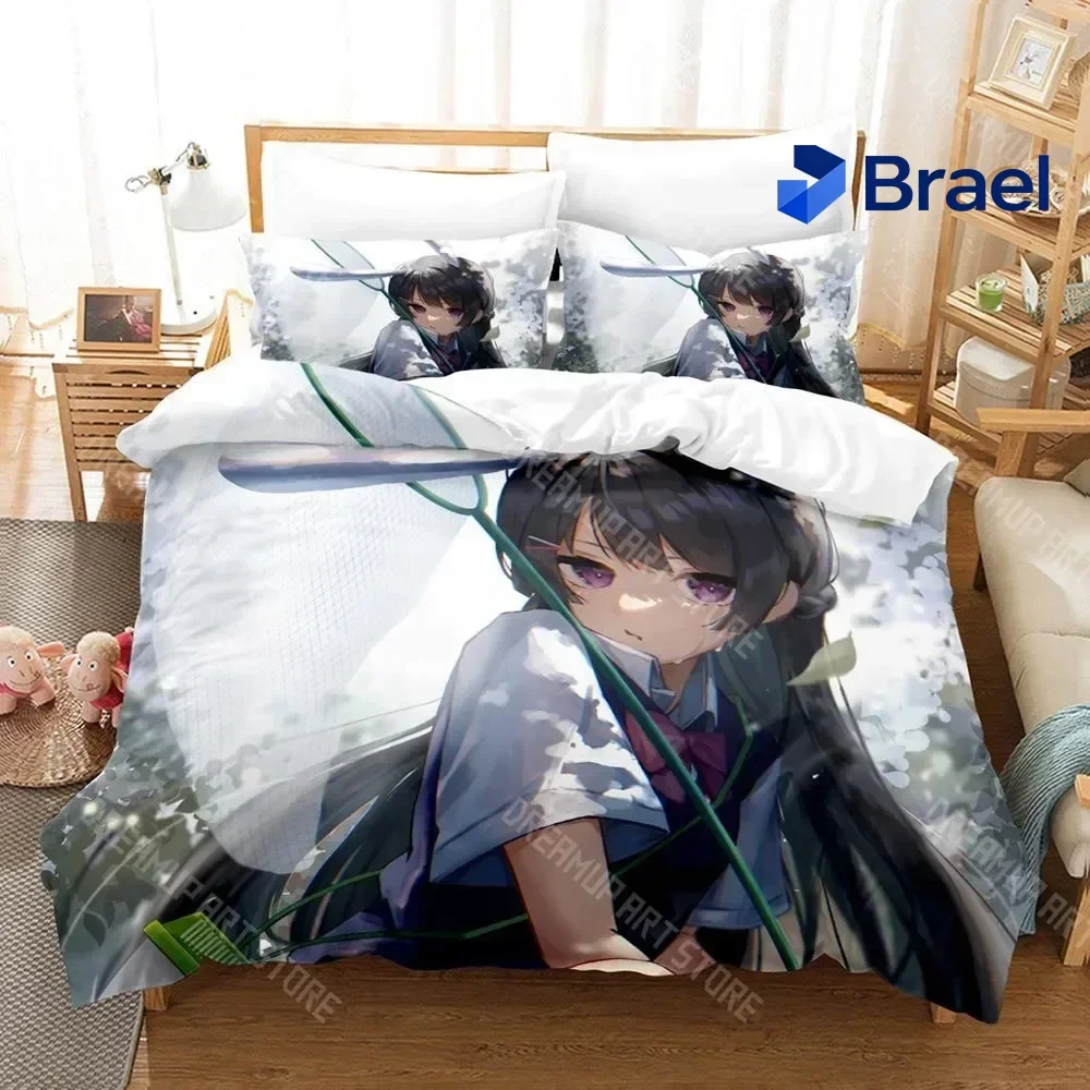Exquisite Personelity 2024 Virtual Youtuber Tsukino Mito Bedding Set Cartoon Anime Three-piece Set Adult Kid Bedroom Duvetcover
