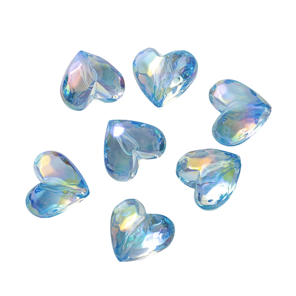 20 قطعة قلب أكريليك نجمة خماسية فضفاض خزر عازل DIY بها بنفسك اليدوية قلادة سوار مستلزمات صناعة المجوهرات اكسسوارات