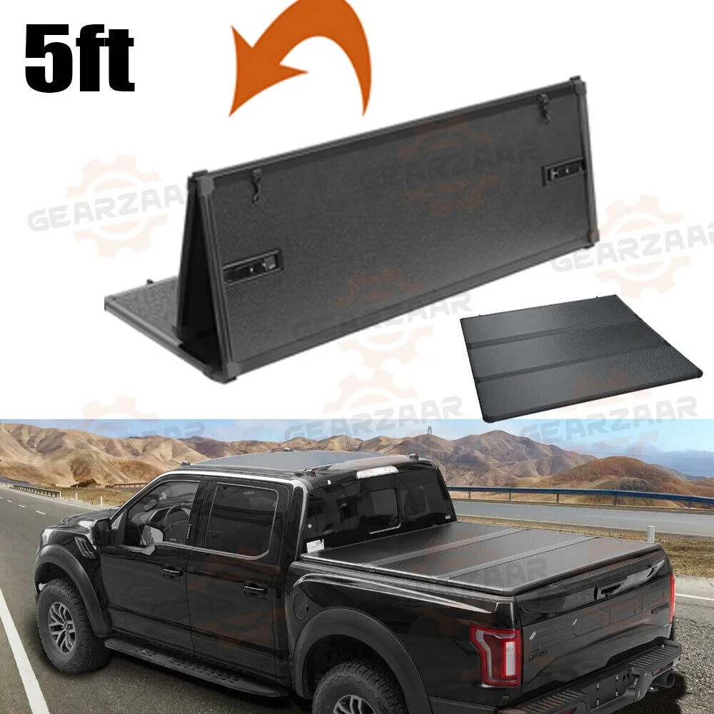 

5FT FRP Hard Tri-Fold for 2016-2024 Tacoma Tonneau Cover Truck Bed 60.5inch L