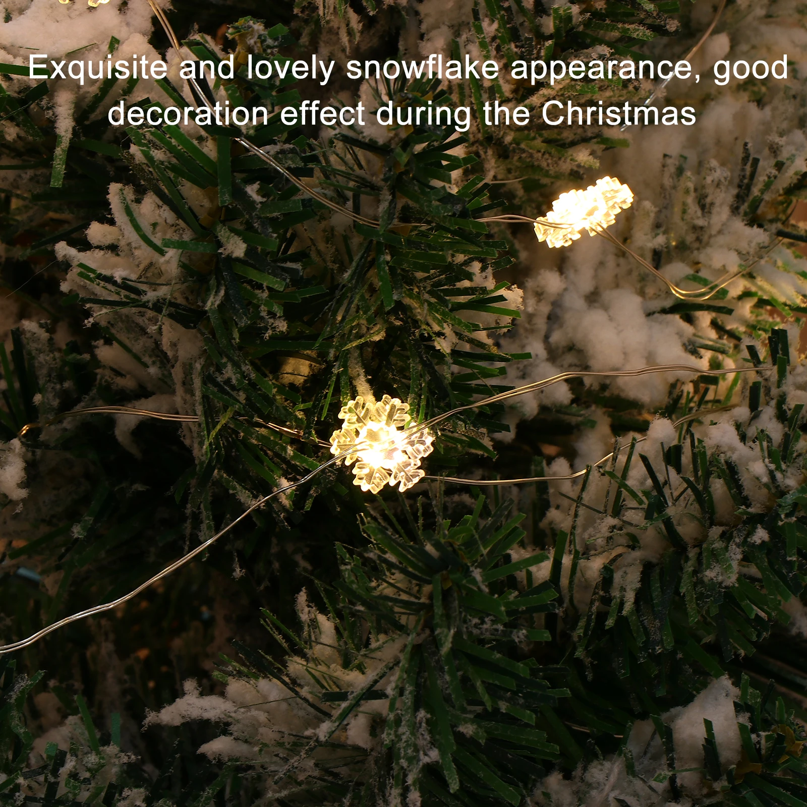 

LED String Christmas Snowflake Decorative Lamp Decorative Light Copper Wire Xmas Party Bedroom Festival LED Lighting