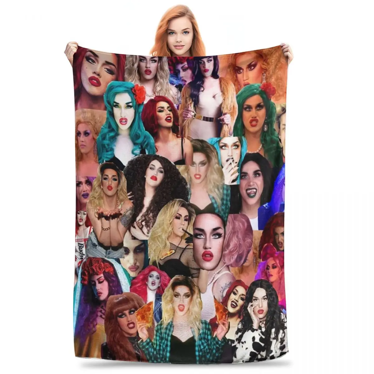 Adore Delano Collage Blanket Flannel Portable Throw Blankets Sofa Throw Blanket For Couch Bedding Travel Throws Bedspread Quilt