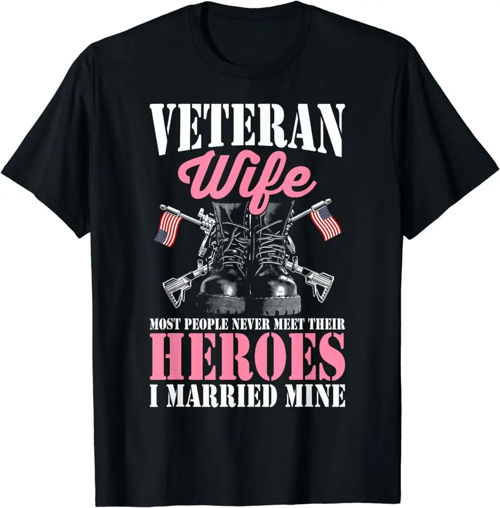 Veteran Wife Married Mine Proud Military Veteran Husband T-Shirt Anime Graphic T-shirts For Men Clothing Women Short Sleeve Tees