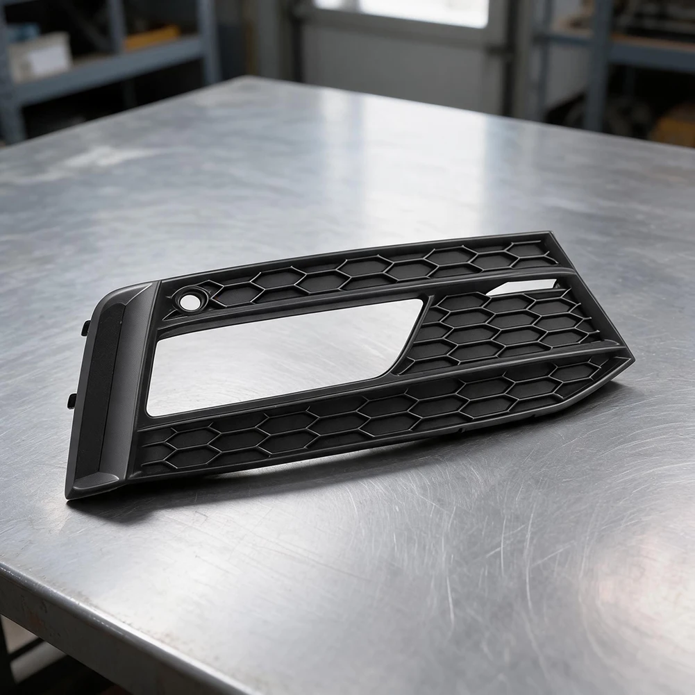 Front Bumper Left Air Guide Grille for For A1 S-Line 2015 to 2018 8XA807647A 8XA807681D ABS Black Silver 46.5x15x9cm