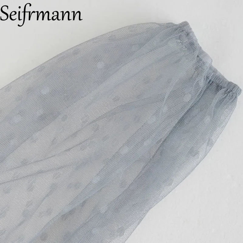 Seifrmann damska elegancka suknia balowa plisowana sukienka wokół szyi sznurowane z długimi rękawami nowe modne duże plisowane sukienki typu swing