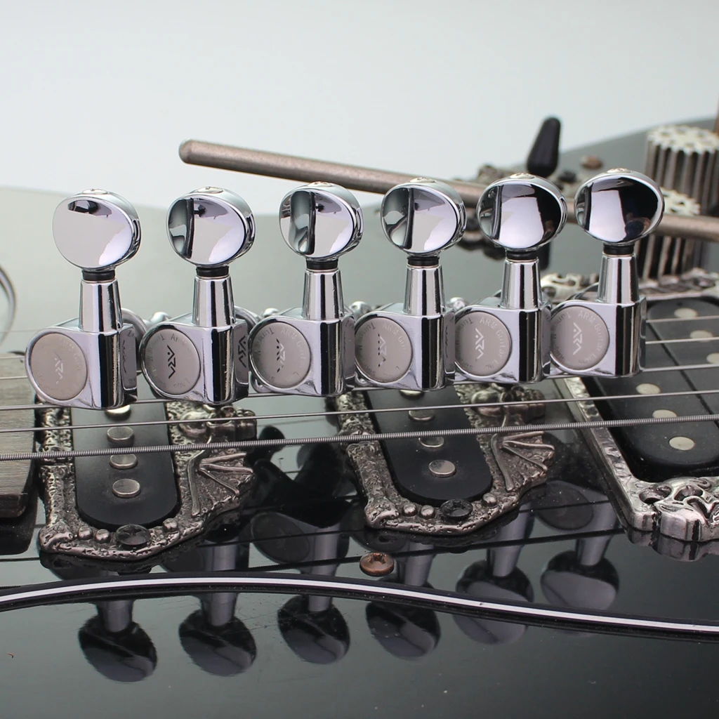 Arm Elektrische Gitaar Machine Heads Metal Tuners Mini Ovale Tuner Voor St Tl Tele Chroom Black Gold Tuning Pegs