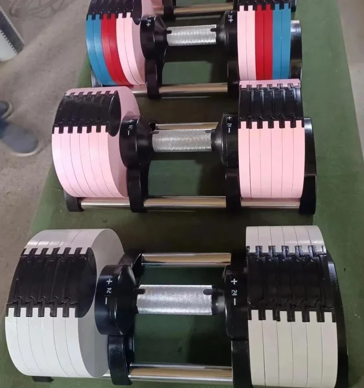 Wholesale 24kg Cast Iron Dumbbell 80 Lbs Adjustable Set for Home Gym Fitness Custom Logo Rubber Coated