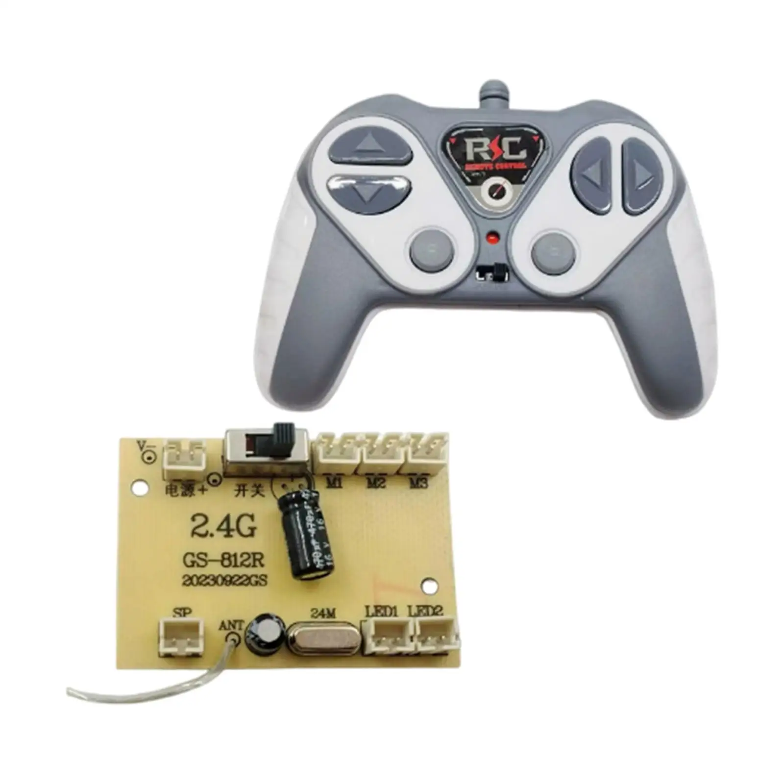 RC Remote Transmitter Board with Receiver 2.4G Six Channel Controller Accessory for DIY Car Truck Model