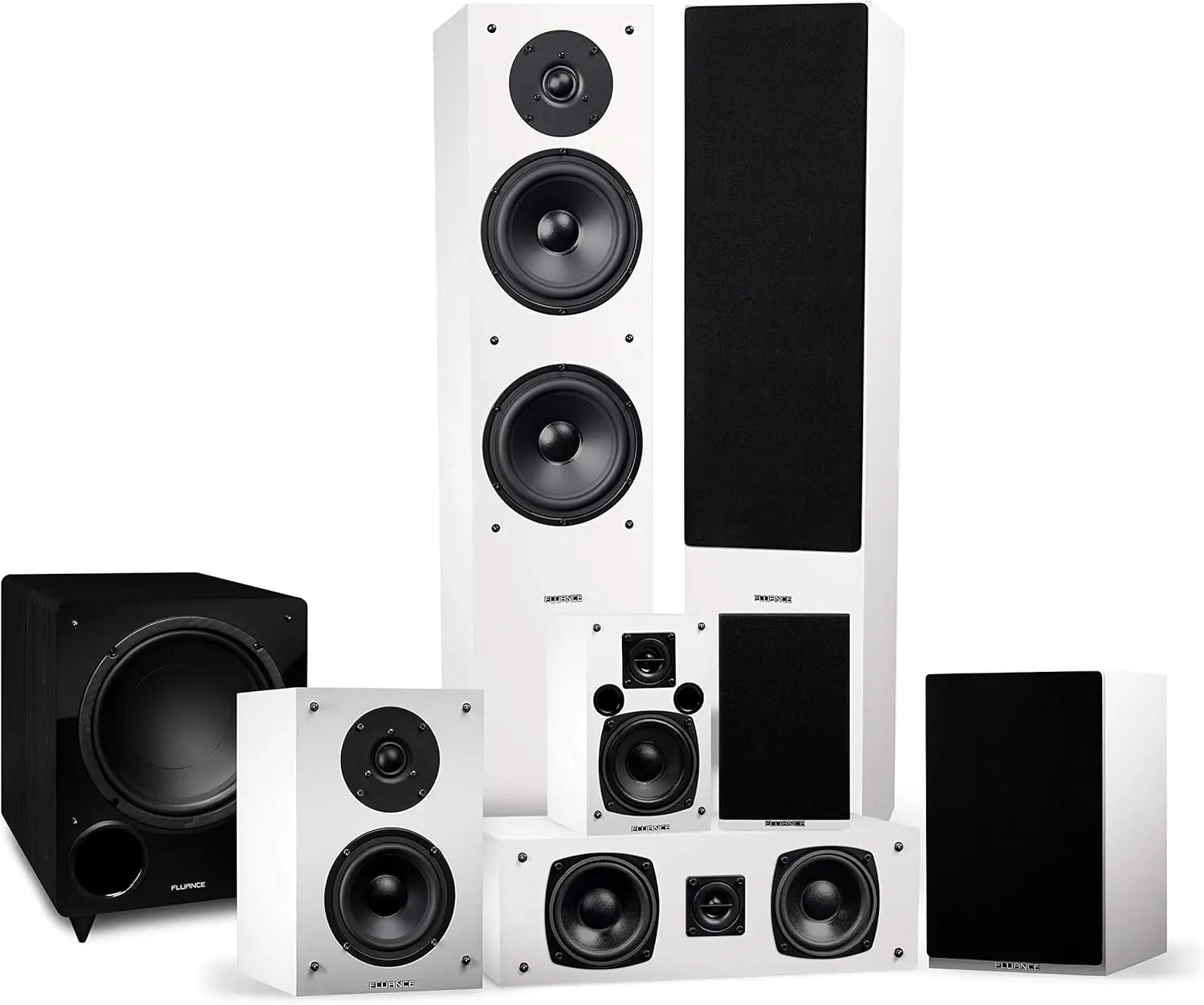 

Elite High Definition Surround Sound Home Theater 7.1 Speaker System Including Floorstanding Towers, Center Channel, Surround, R