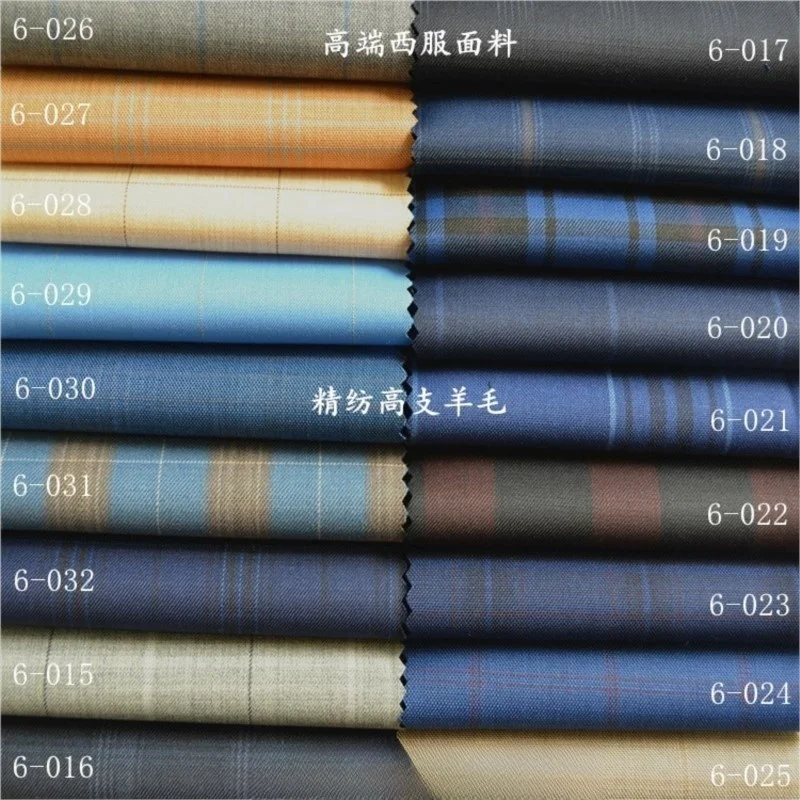

The fabric of suit is fine-spun blue beige dark red and light wool It used for pants skirts clothing