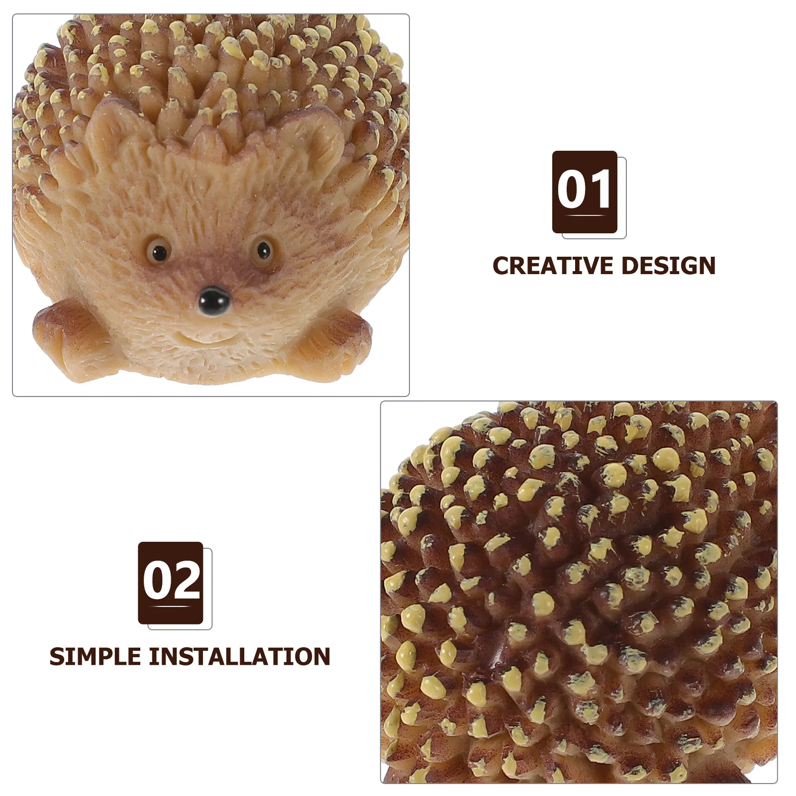 

1Set Resin Hedgehog Mushroom Miniature Garden Ornament Lightweight Small Animal Sculpture for Home Yard Outdoor Landscape