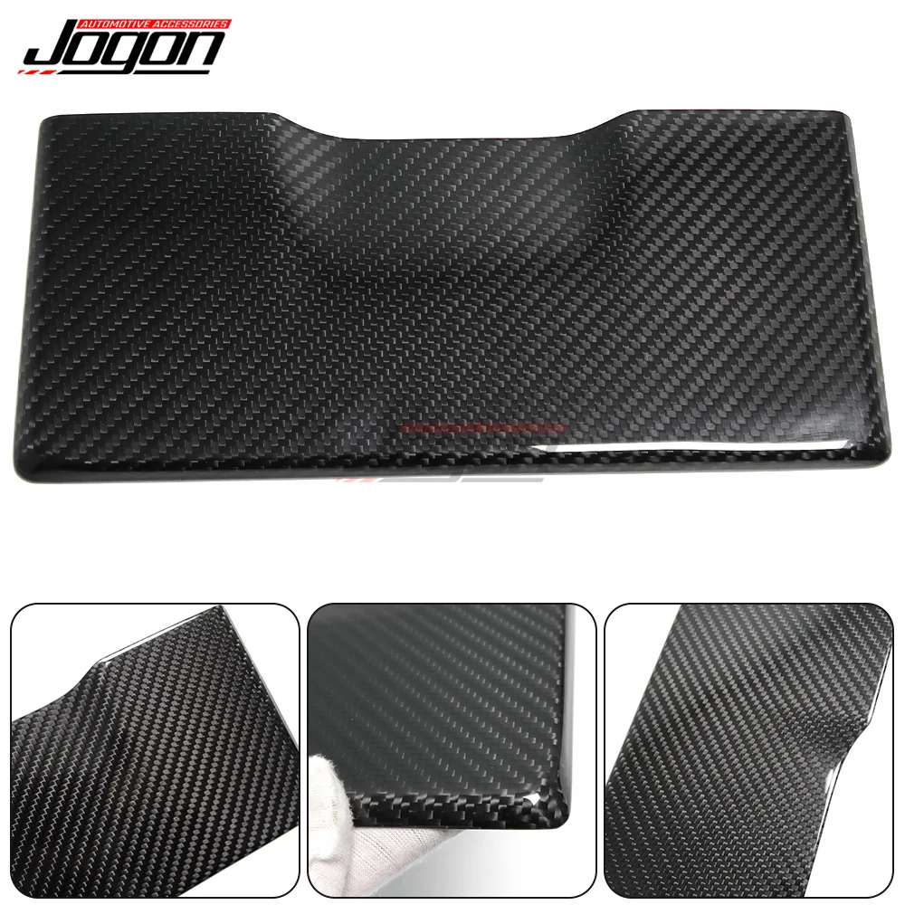 For Dodge Ram 1500 TRX 2019 2020 2021 2022 2023 Center Cup Holder Panel Cover Dry Real Carbon Fiber Interior Car Accessories