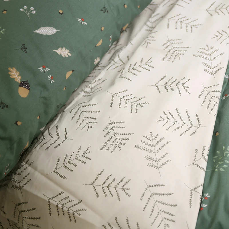 235cm x 50cm Green pine cone full cotton lining DIY Sheet Quilt cover Bedding cloth Decorate manual fabric