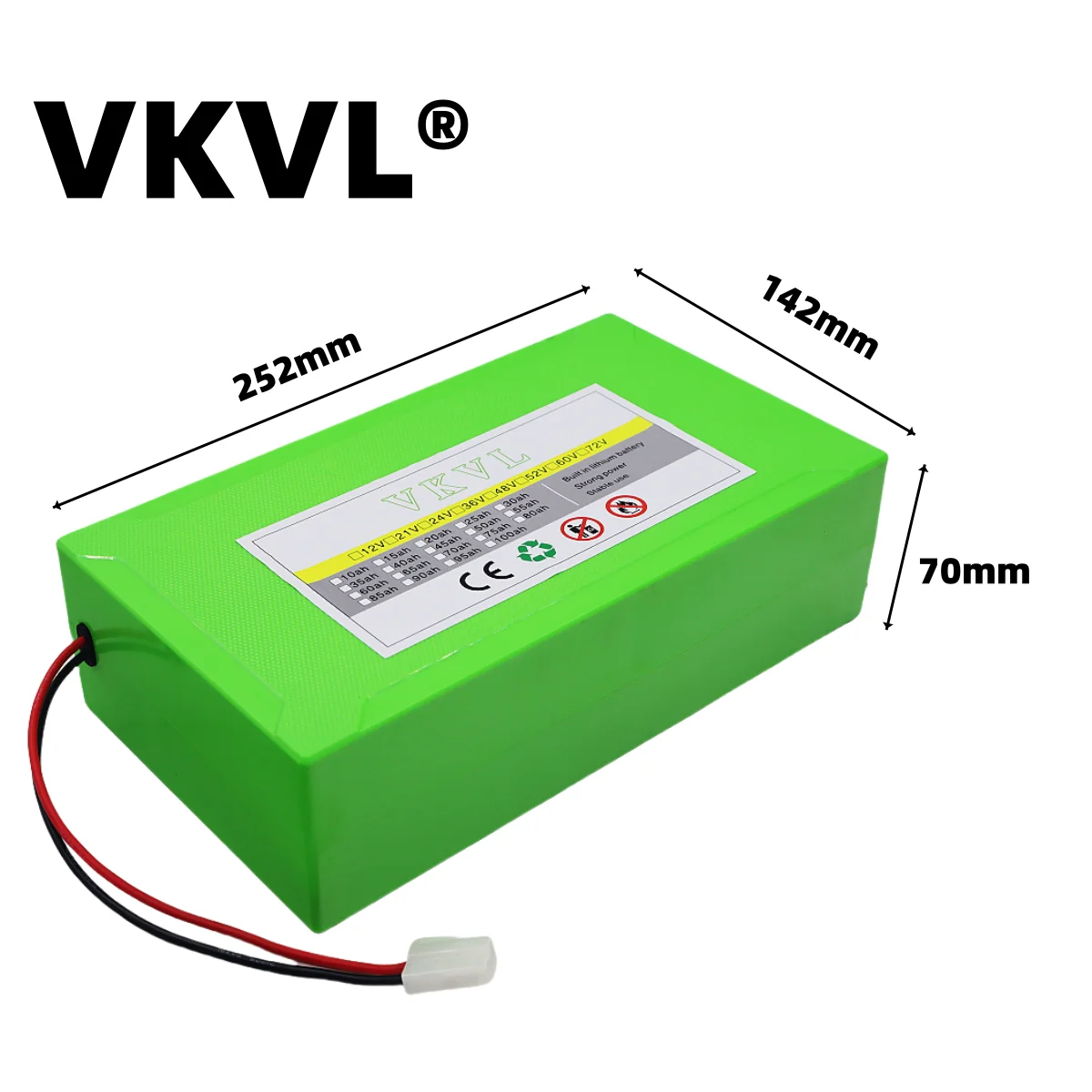 48V20Ah lithium battery for electric bicycles, made of waterproof and fireproof materials, suitable for 250w-1000W motors