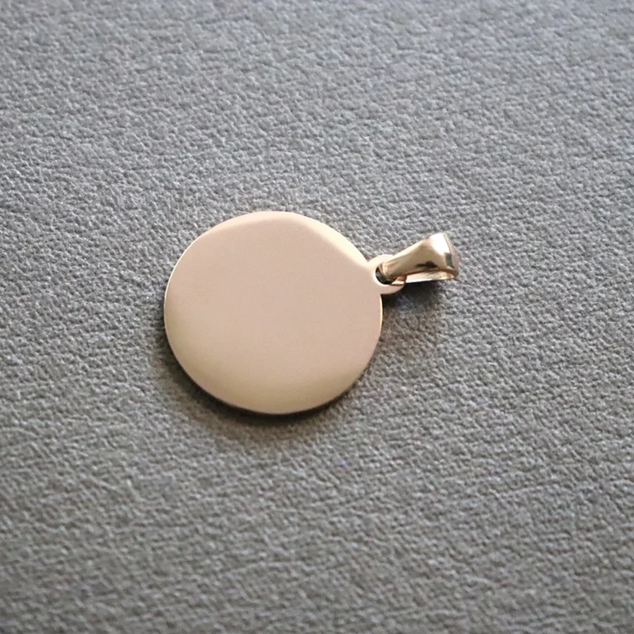 20 قطعة/الوحدة بالجملة مرآة تلميع الفولاذ المقاوم للصدأ جولة فارغة الكلب علامة سحر قلادة قلادة DIY بها بنفسك لصنع المجوهرات بالجملة #4