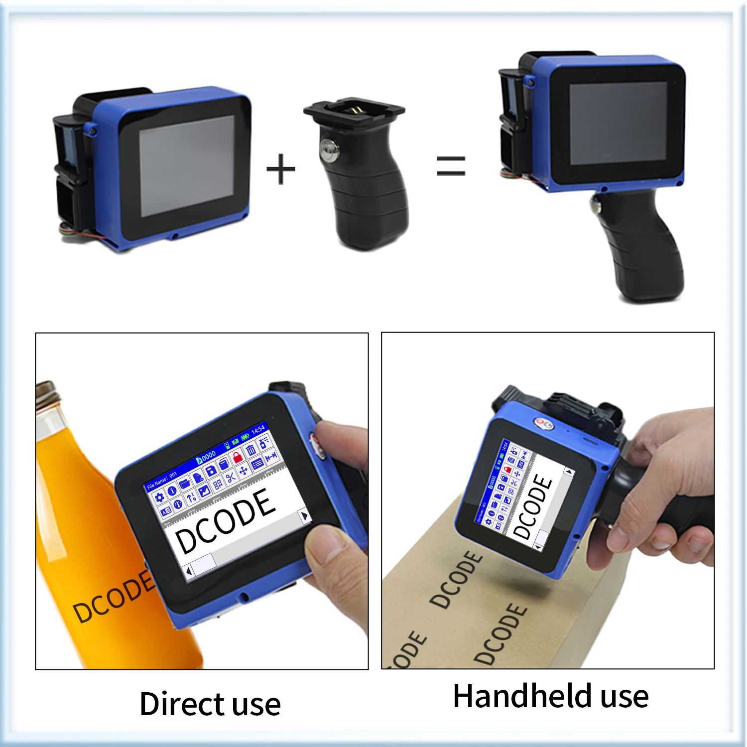 Imagem -02 - Dcode-mini Impressora Jato de Tinta Portátil Coding Machine Texto qr Barcode Image Lote Número Logotipo Data Split Dc12 12.7 mm