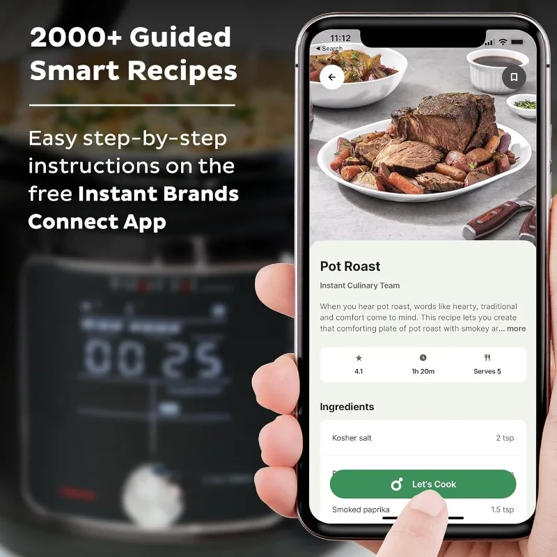 Instant Pot Pro Plus Wi-Fi Smart 10 في 1، طنجرة ضغط، طنجرة بطيئة، طباخ أرز، باخرة، مقلاة ساوتي، صانع زبادي، أكثر دفئا