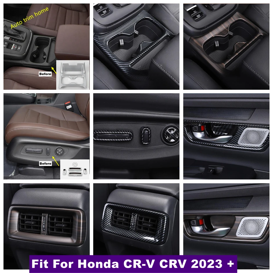 

Door Handle Bowl Water Cup Holder Panel Rear Air AC Outlet Decoration Cover Trim For Honda CR-V CRV 2023 2024 Car Accessories