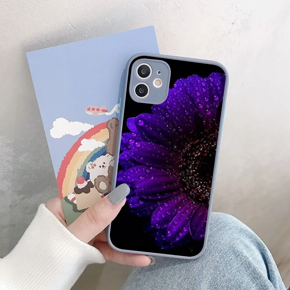 جراب هاتف جمالي أرجواني غير لامع ، جراب ضد الصدمات لهاتف أيفون 14 ، X ، XR ، XS ، 7 ، 8 Plus ، 11 ، 12 ، 13 Pro Max ، 13Mini #2