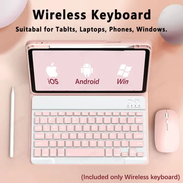 Wireless Bluetooth-compatible Keyboard For Android iOS Tablet