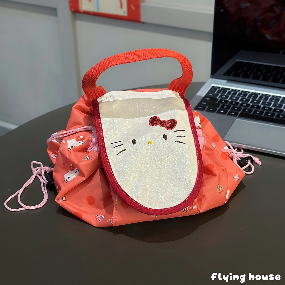 Cartoon Sanrio Kuromi Pom Pom Purin Hello Kitty Opbergtas met trekkoord Draagbare opbergtas met grote capaciteit