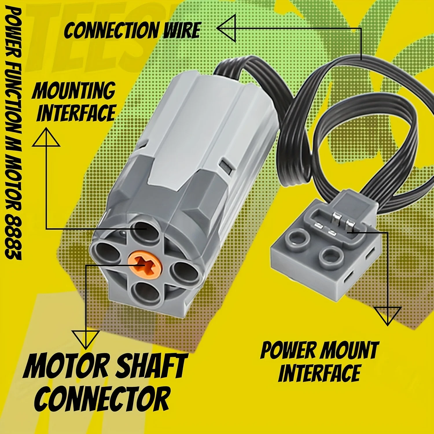 Ensemble moteur technique TEESE 50 pièces, avec câble de commutation de boîtier de batterie, joint universel de vilebrequin, compatible avec les pièces techniques