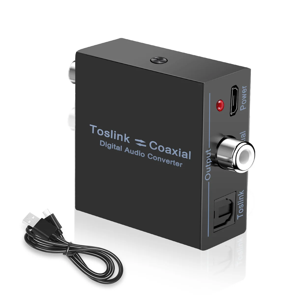 Digital Audio Converter Bi-Directional RCA Digital Coaxial to Optical Toslink Converter Optical SPDIF Toslink to Coaxial