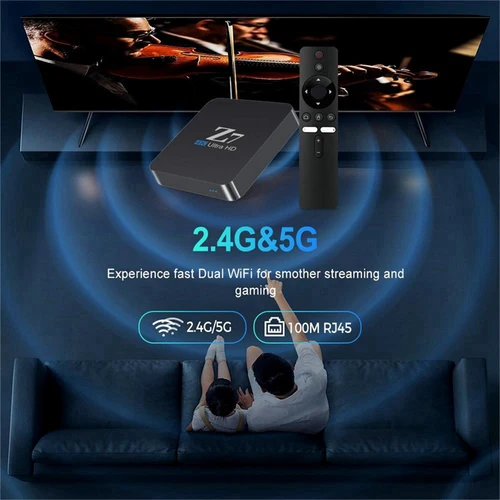 Imagen 2 del producto B63B-Z7 Smart TV Box Android 10 Allwinner H313 100M AV1 4K HD 2,4 Ghz/5 Ghz Wifi dual USB2.0 reproductor multimedia 2GB 8GB