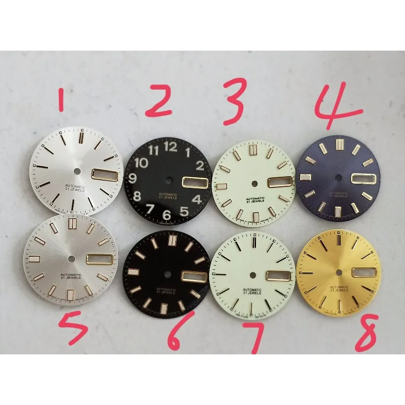 Watch accessories mechanical old 7009A/7s26A movement diagonal handle 3.8-position dial literal surface dial 28.5