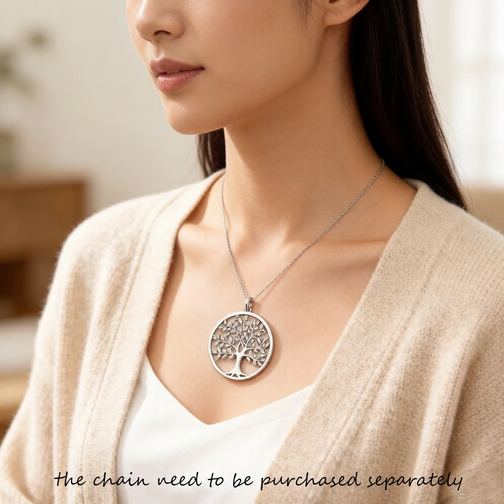 Anhänger Baum Marke Neue Mode Romantische Schmuck Europa Zubehör 925 Sterling Silber Natur Geschenk Für Frauen – Detail 2
