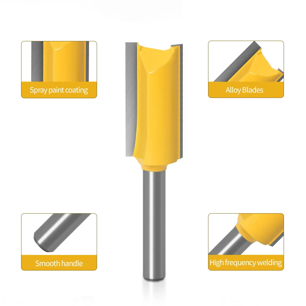 Imagem -05 - Carbide Wood Milling Cutter Straight Router Bit Flauta Dupla Simples Vertentes Carpintaria Ferramentas de Carpintaria Shank 16 mm 18 mm