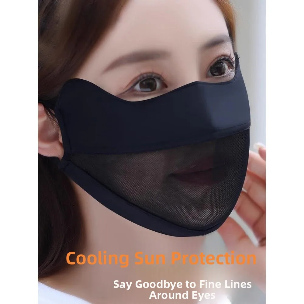zangdong高価値レディース日焼け止めフェイスマスク通気性アイスシルクメッシュ2026夏デザイン快適レギュラーデニム生地