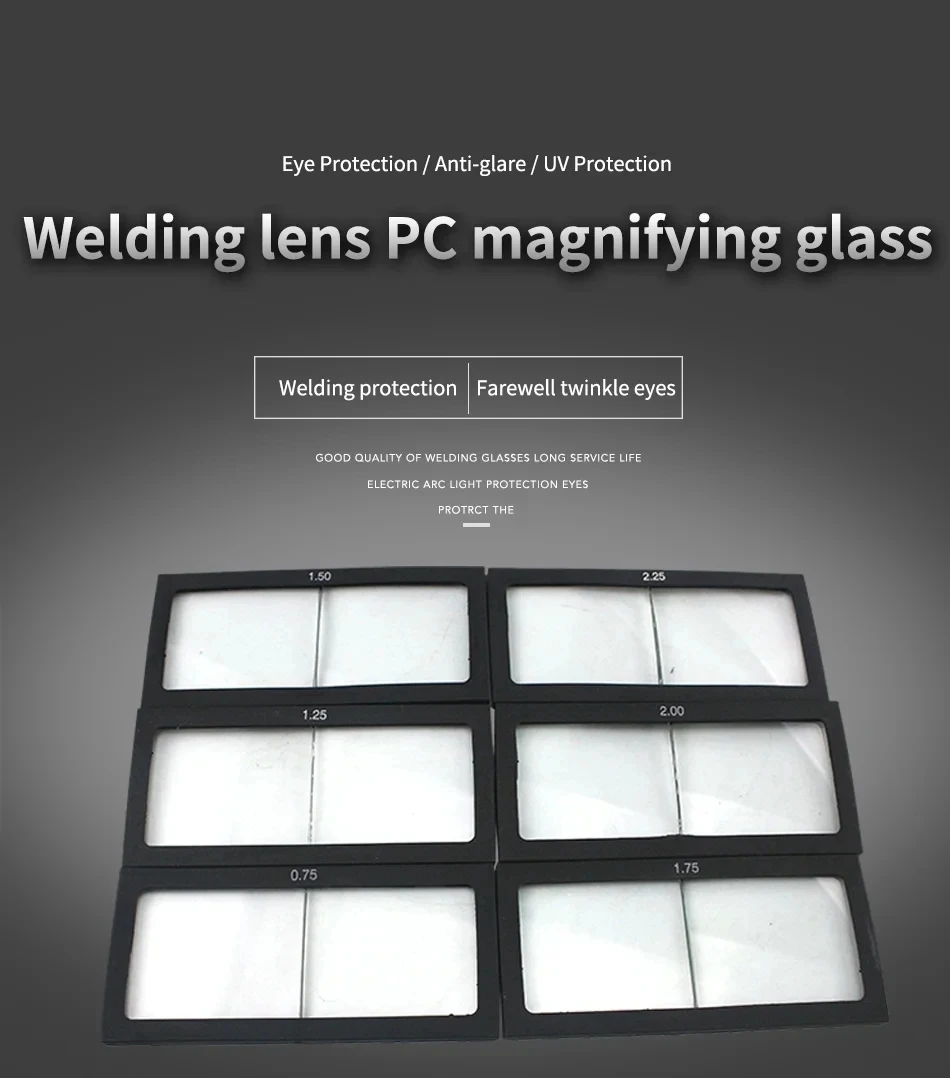 Diopter 1.0/1.5/2.0/2.5/3.0 Welding helmet visor glass magnifier eye protection welder's glasses