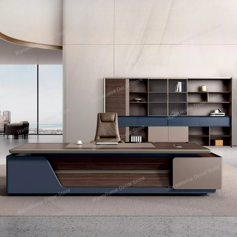 

Simple Modern Light Luxury President Boss Office Table Computer Desk Gaming Tables Pliante Study Motion Room Desks Furniture