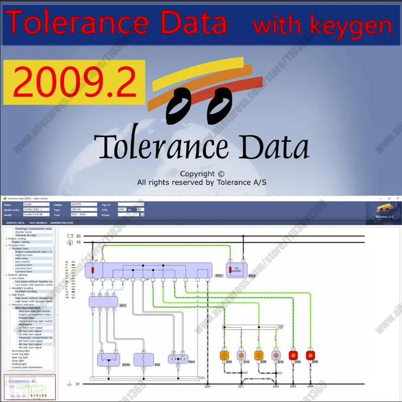 2023 Hot Car Software Tolerance Data 2009.2 Auto Repair Program Data with Free Keygen Install Video Guide Car Repair Software