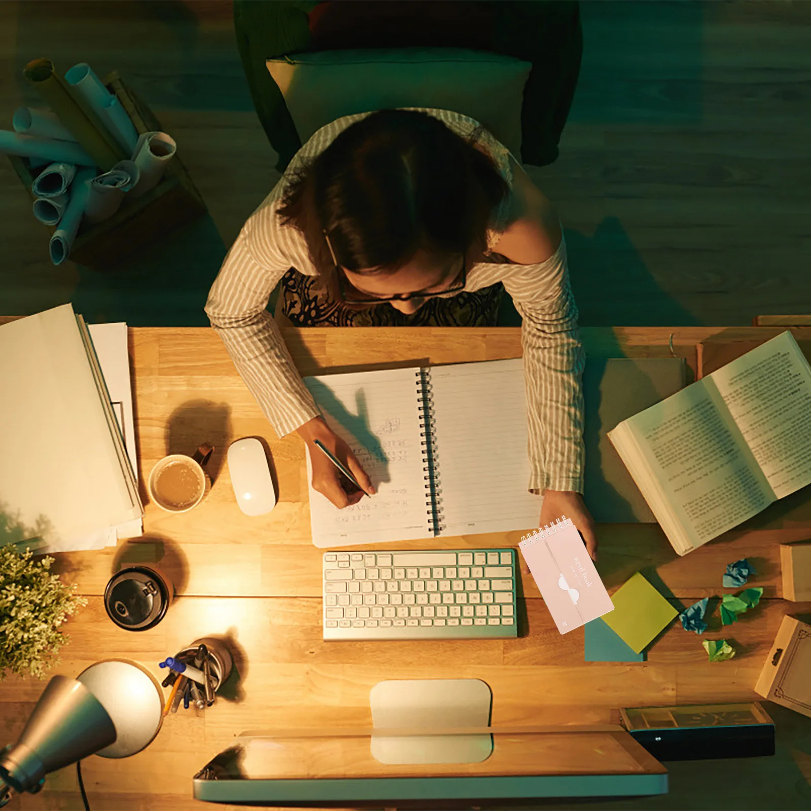 4 pçs prático portátil blocos de notas anel notas almofadas para leitura livros indexação e flashcards usar bloco de notas portátil