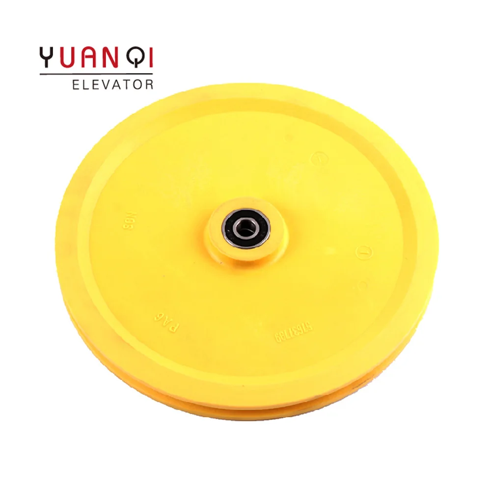 

Yuanqi Lift Spare Parts Elevator 5500 Speed Limiter Tensioner Wheel Diameter 250mm Bearing 6201 57637799