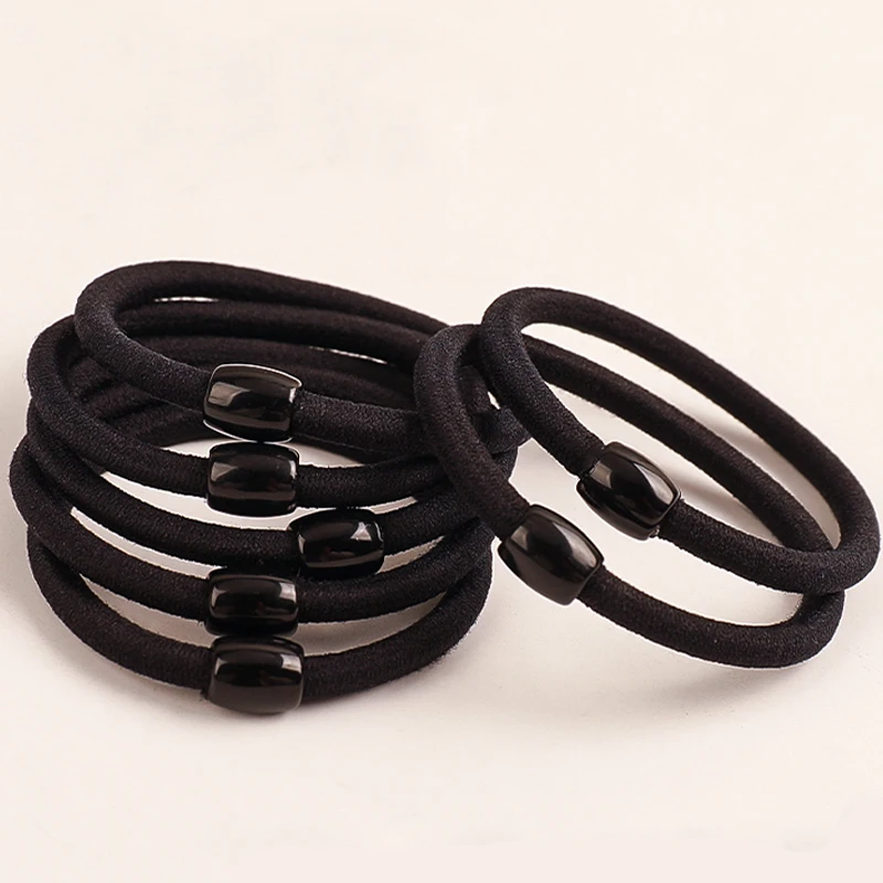 20 Pieces Hair Tie Thickened High Elasticity Rubber Bands Classic Bead Hair Ropes Hair Accessories Customized