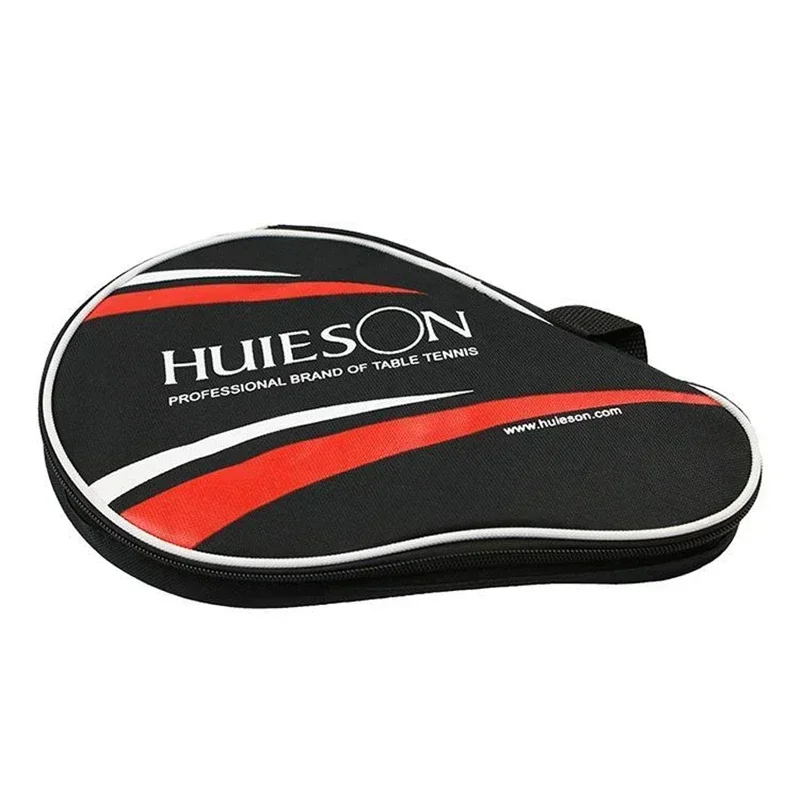 Huieson Double Size Gourd Shape Oxford Cloth Table Tennis Racket Case with Zipper Outer Pouch for 2 Ping Pong Paddle and 3 Balls