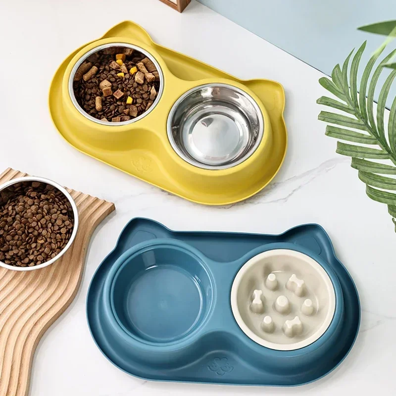 Slow Food Bowl for Small Dogs Choke-proof Slow Eating Pet Feeder Bowls Non-slip Puppy Cats Food Container PP Plate Pet Supplies