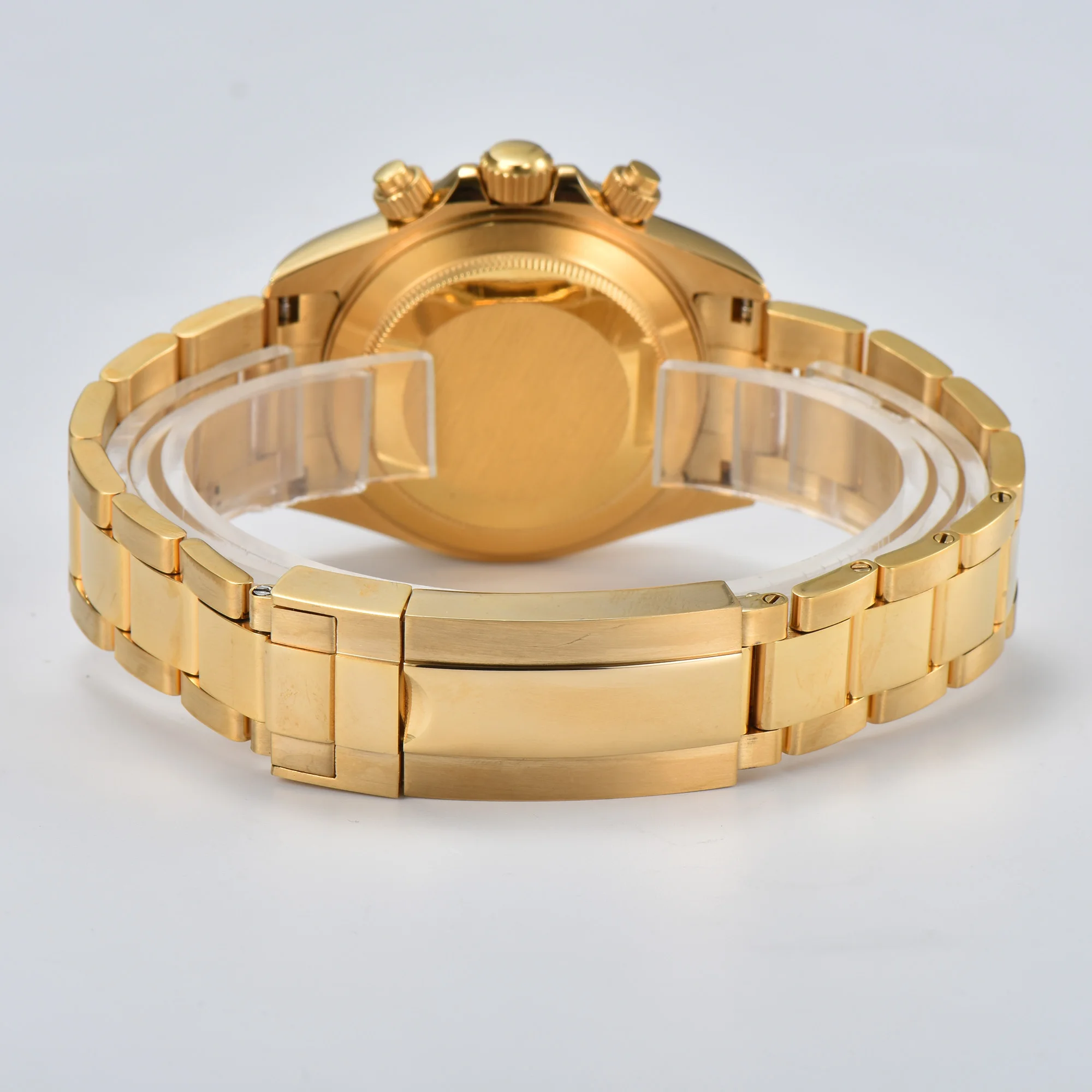 Luxury Sports VK63 Quartz Watch Sapphire Glass 316L stainless steel waterproof for men's GOLD watches with VK63 watch movement