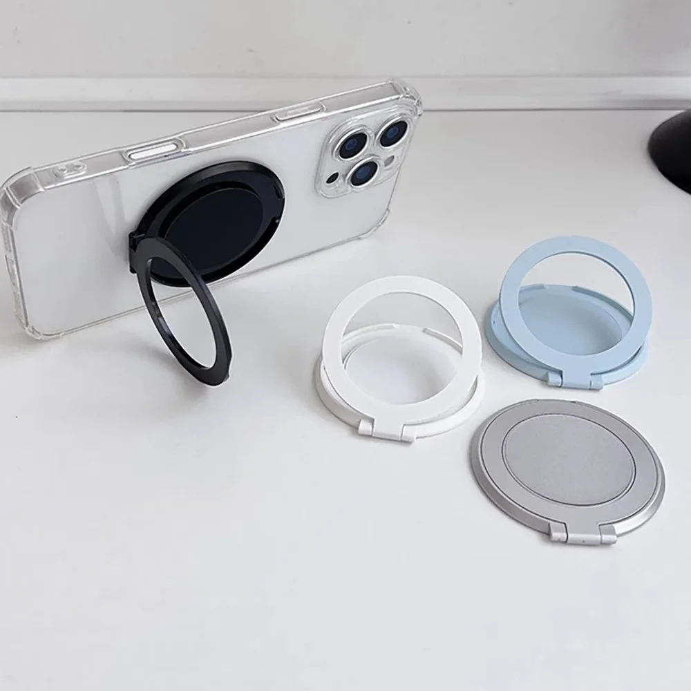 Finger Ring Phone Kickstand 360° Rotatable Foldable Grip Detachable Self-Adhesive Phone Holder Handheld & Desktop Stand Bracket