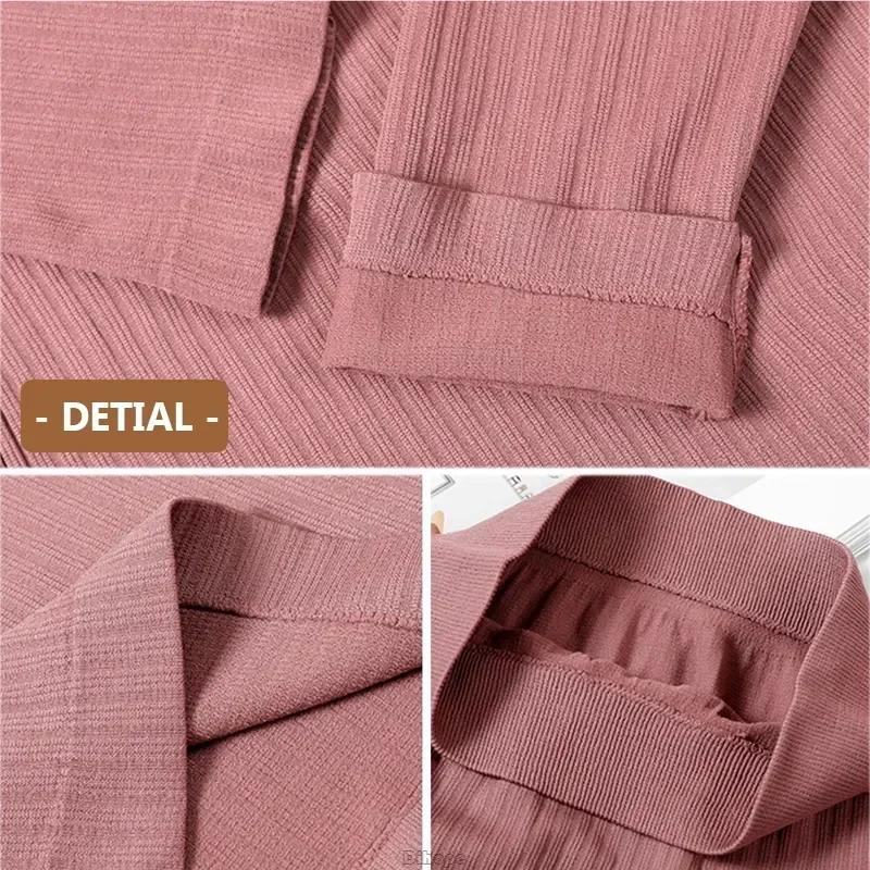 ชุด Double WARM Layer ชุดชั้นใน TOP Pcs ฤดูหนาว 2 ความร้อนไม่มีรอยต่อชุดนอนผู้หญิงยาวชุดชั้นในหนา Bottoming