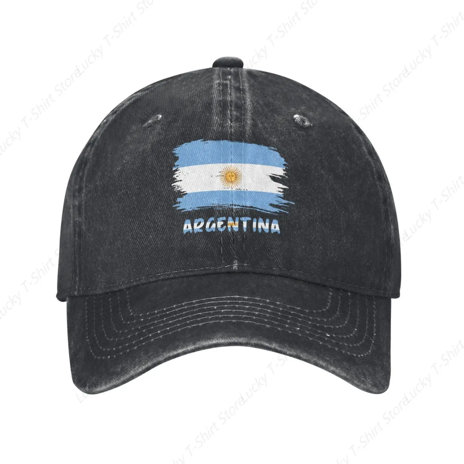 Argentina Argentinian Flag Baseball Cap for Men Women Vintage Washed Denim Dad Caps Adjustable Trucker Hat Unisex Headwear